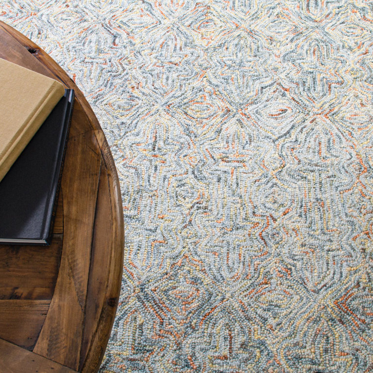 CompanyC Barranco Hand Tufted Wool Orange/Blue/Beige Area Rug & Reviews